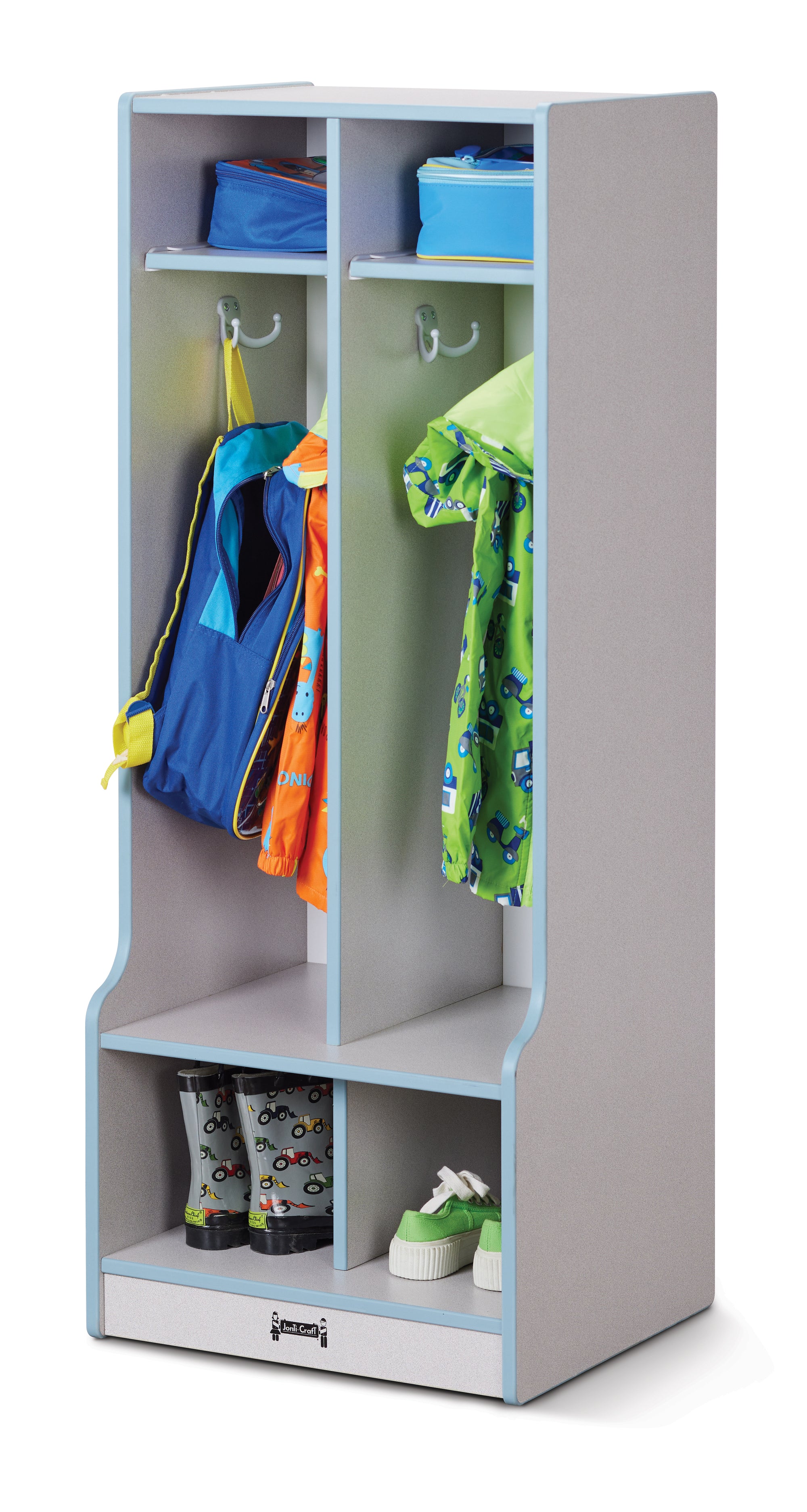 #1264 Rainbow Accents® Double Locker W/Step - 2 Sections