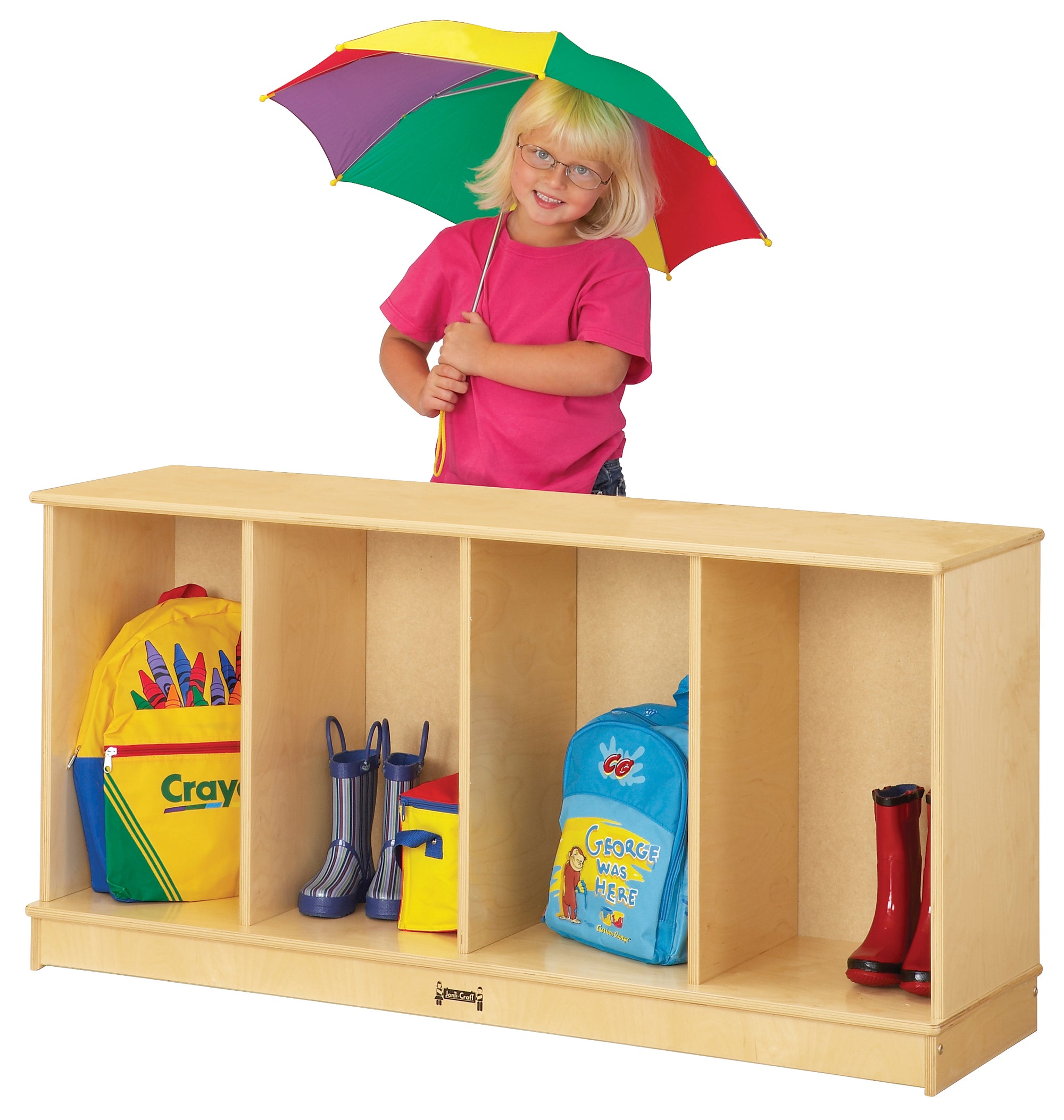 Casilleros abiertos apilables Jonti-Craft® n.° 1265 - 4 secciones