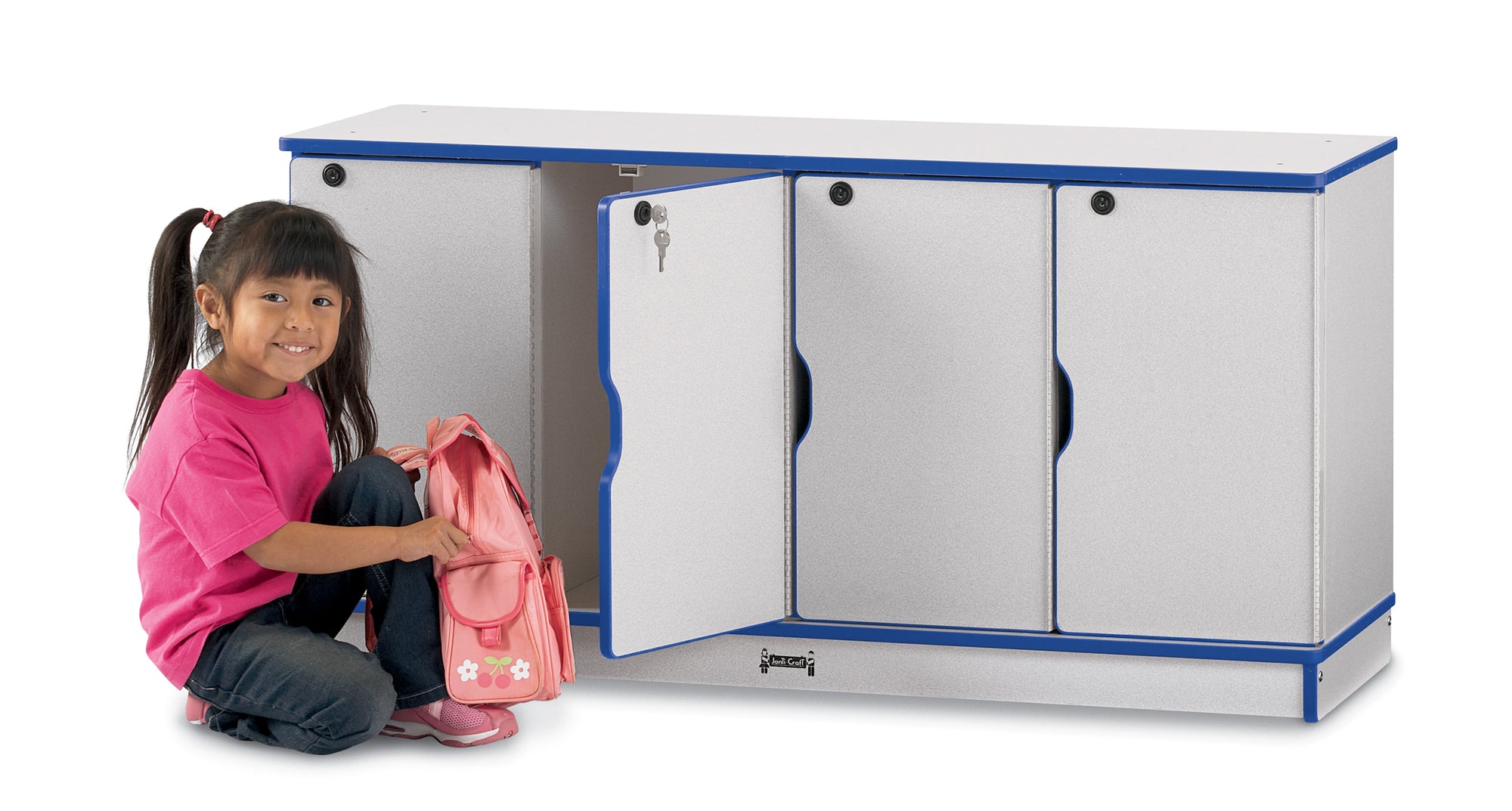 #1267 Rainbow Accents® Stacking Lockable Lockers - 4 Sections - Single Stack