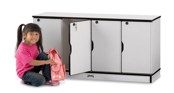 #1267 Rainbow Accents® Stacking Lockable Lockers - 4 Sections - Single Stack