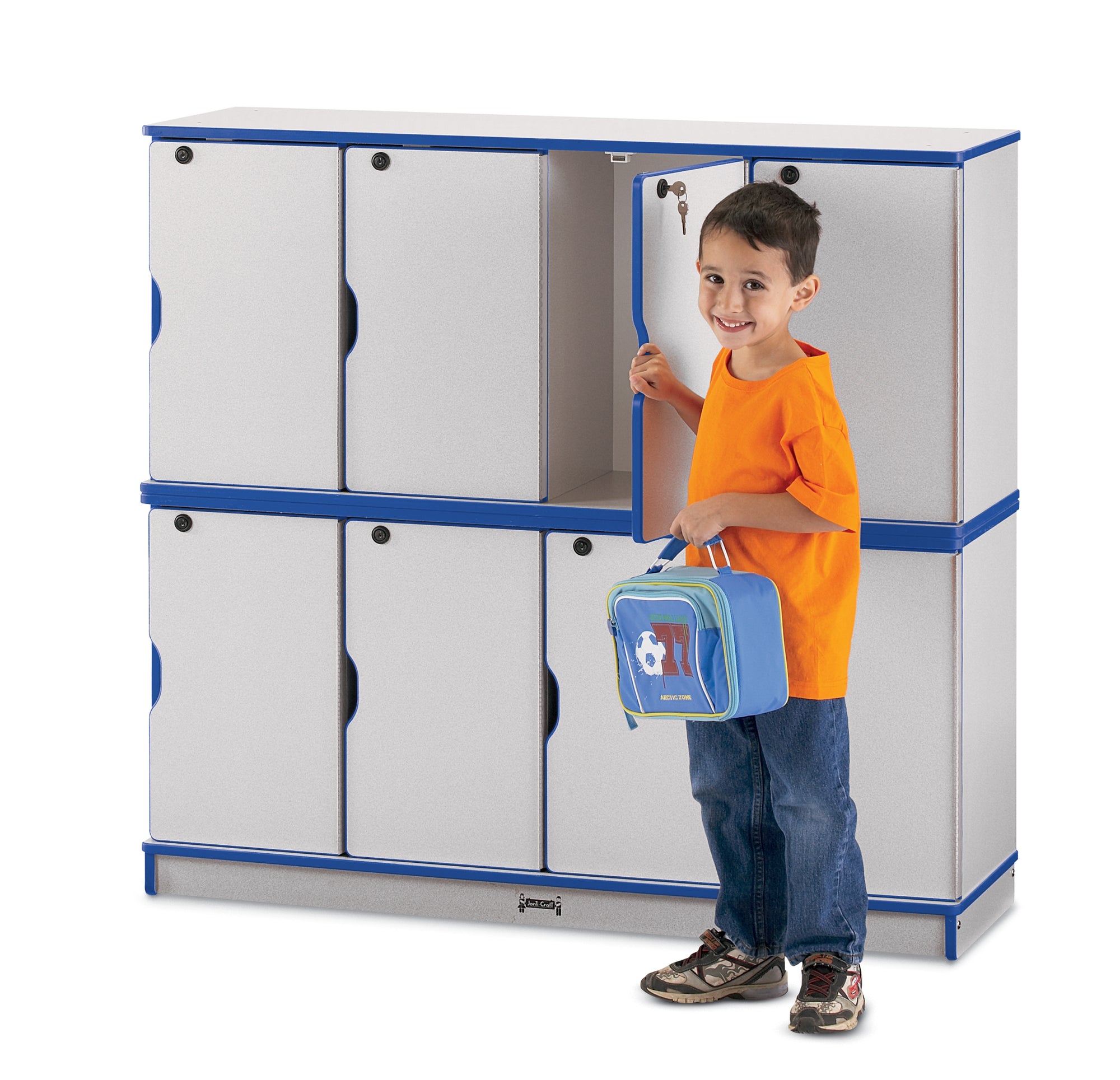 #1272 Rainbow Accents® Stacking Lockable Lockers - Double Stack