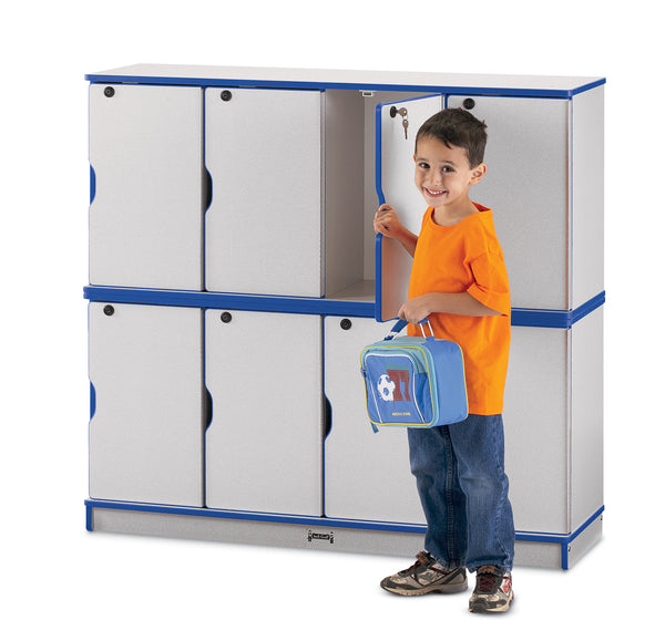 #1272 Rainbow Accents® Stacking Lockable Lockers - Double Stack