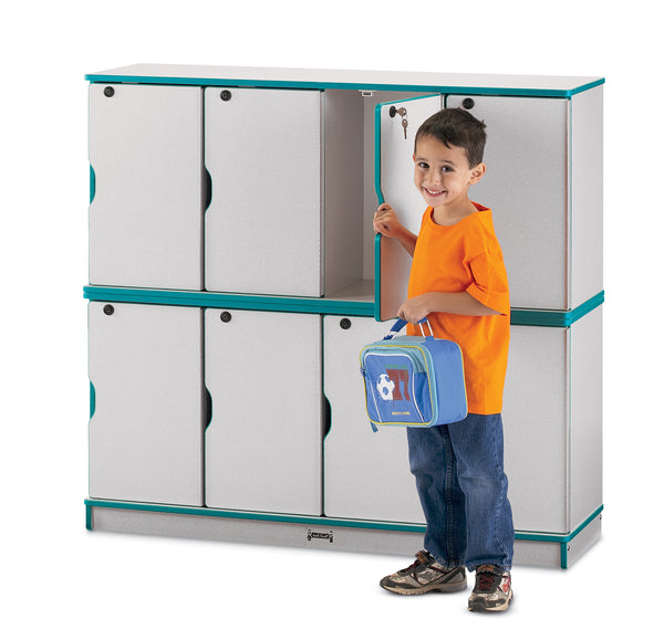 #1272 Rainbow Accents® Stacking Lockable Lockers - Double Stack