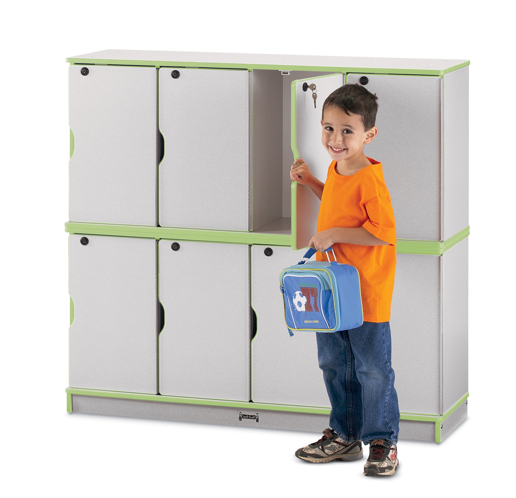 #1272 Rainbow Accents® Stacking Lockable Lockers - Double Stack