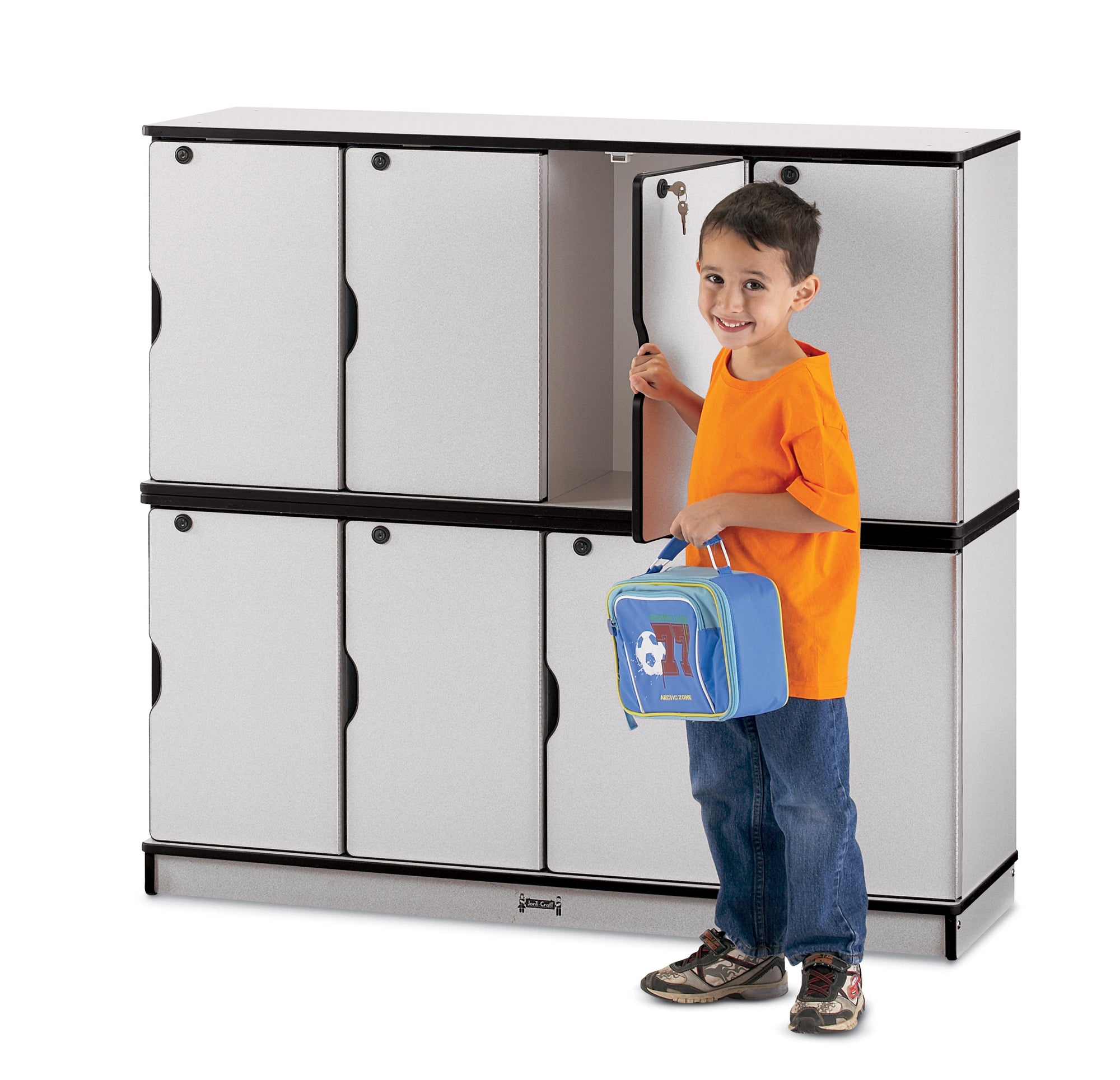 #1272 Rainbow Accents® Stacking Lockable Lockers - Double Stack