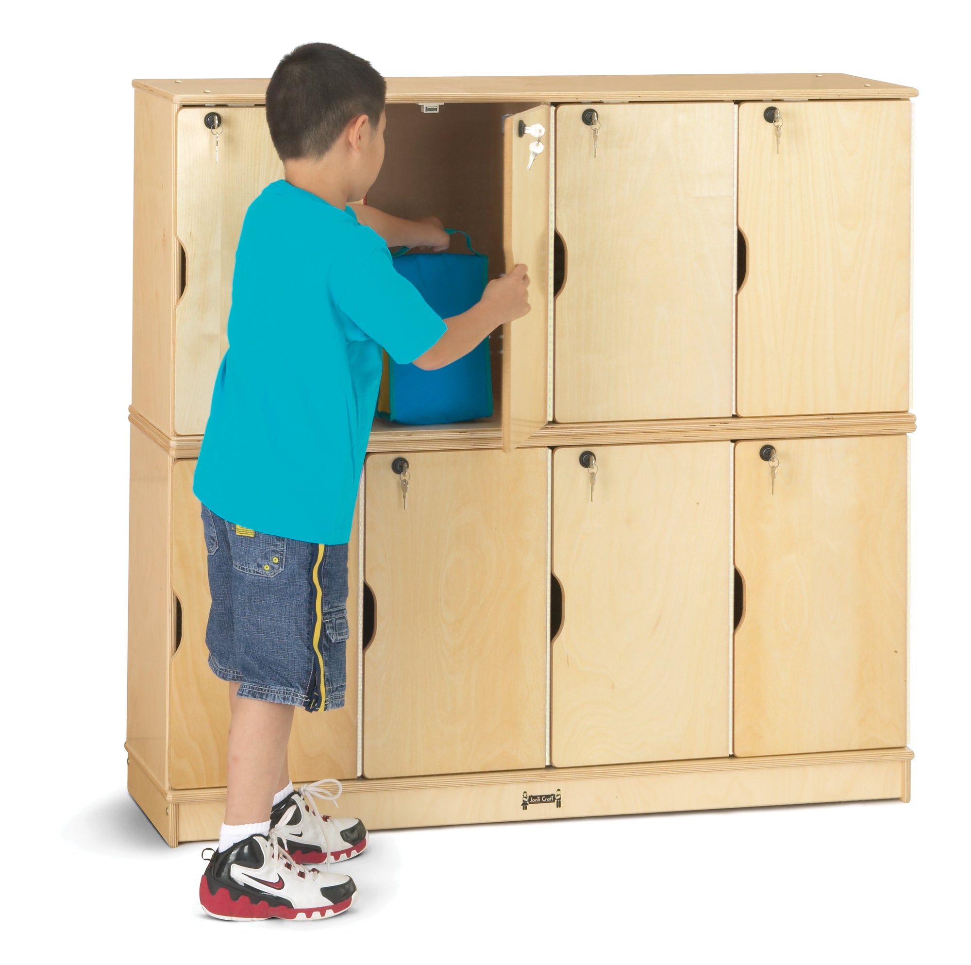 #1271 Jonti-Craft® Stacking Lockable Lockers - Double Stack