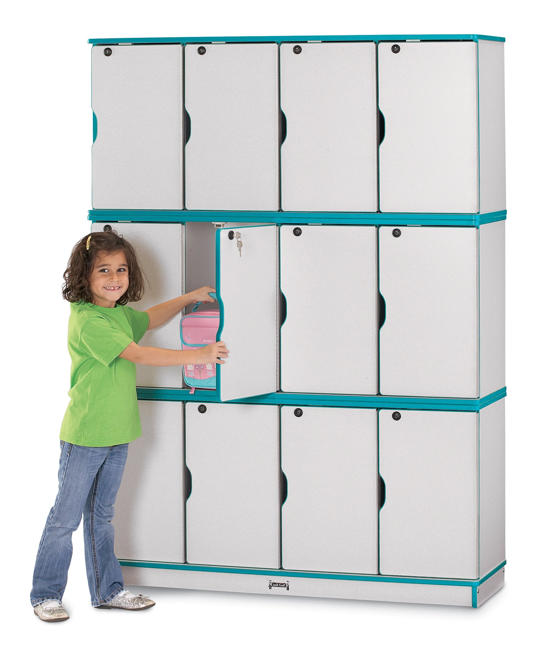 #1275 Rainbow Accents® Stacking Lockable Lockers - Triple Stack
