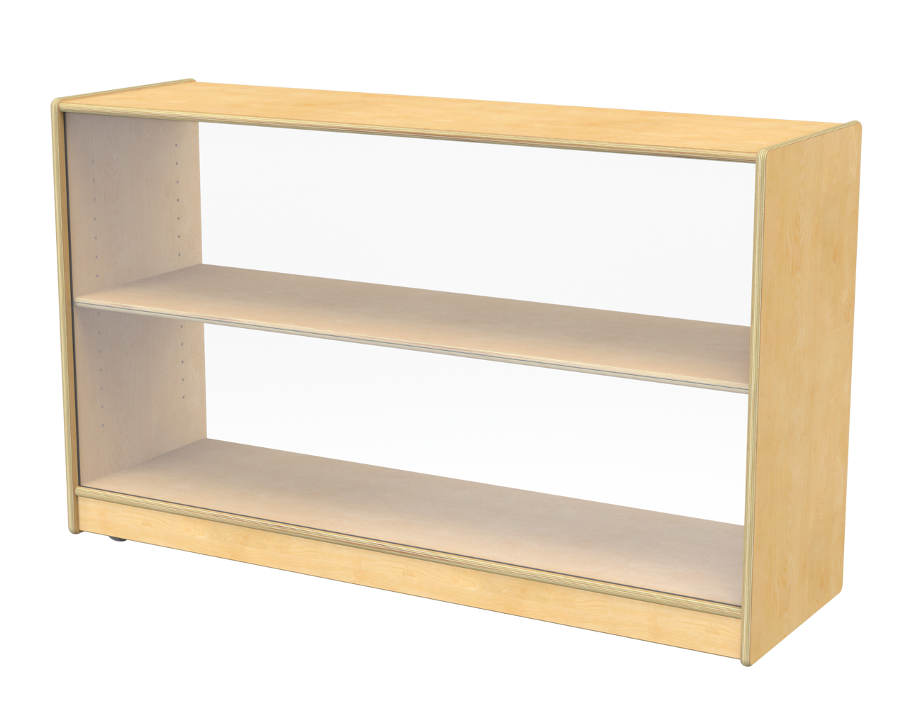 #59766 Jonti-Craft® Low Adjustable Mobile Straight-Shelf - See-Thru Back