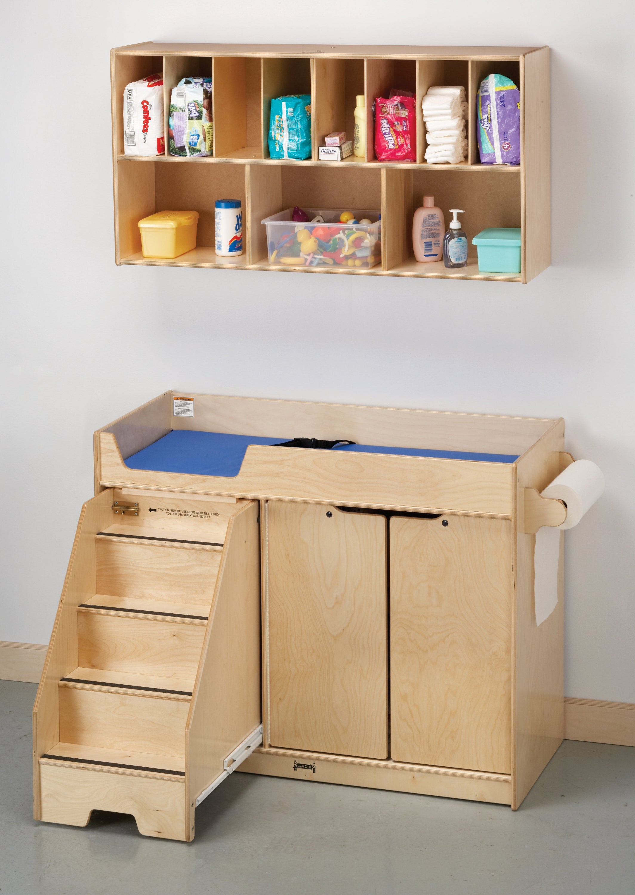 1287 Jonti-Craft® Changing Table Left side W/Stairs, Diaper