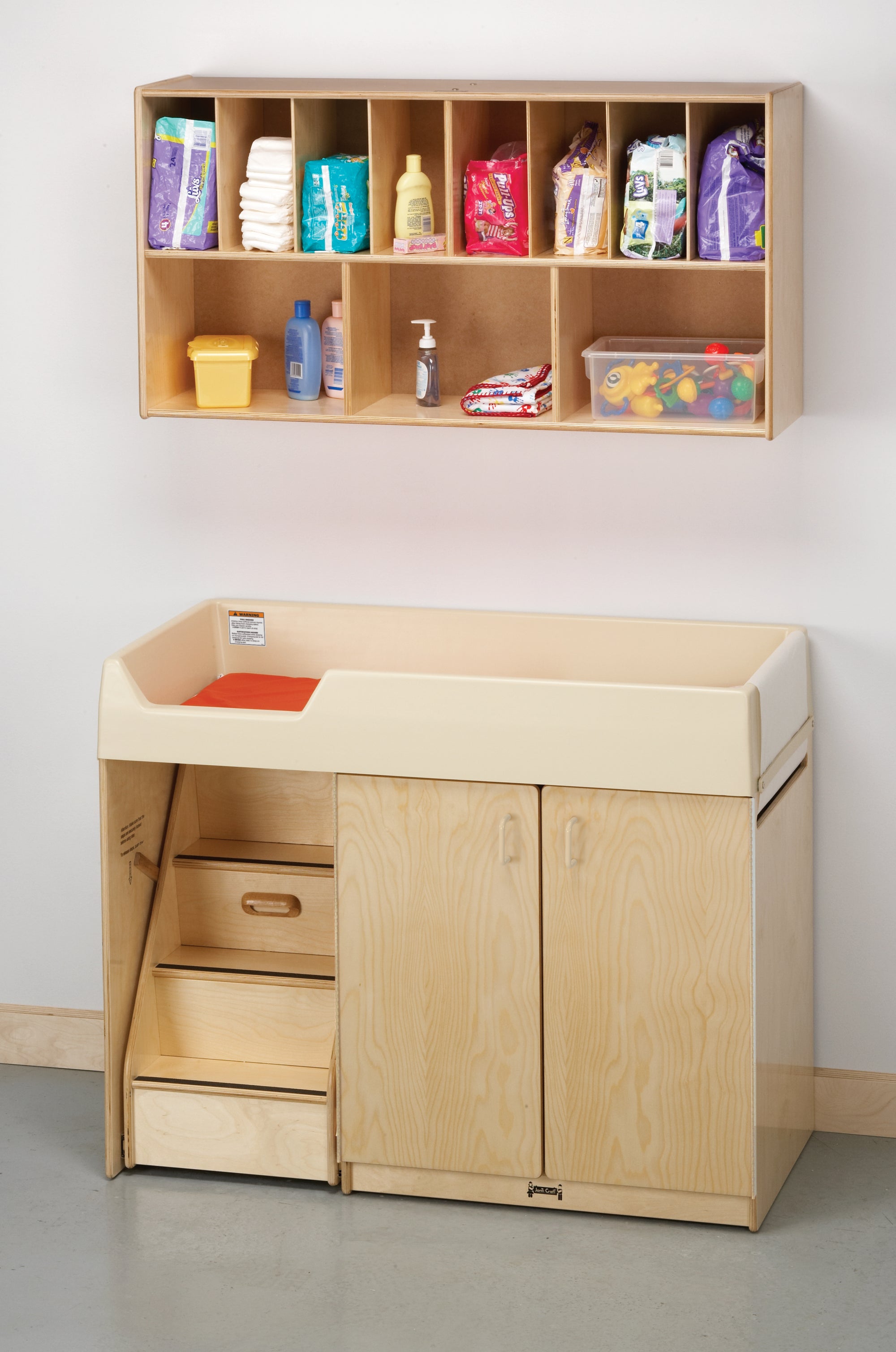 #1296 Jonti-Craft® Diaper Changer W/Stairs - Left