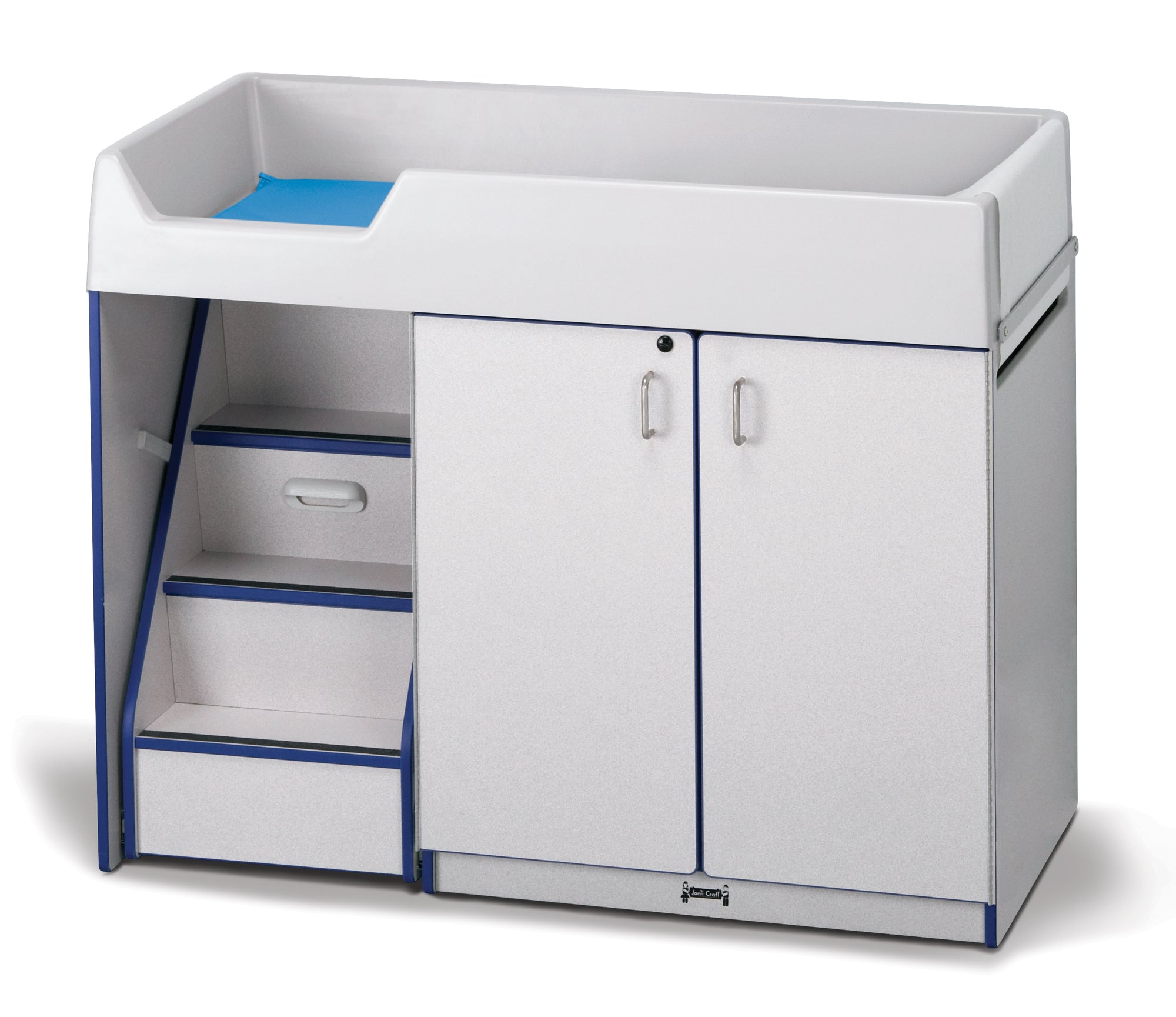 #1297 Rainbow Accents® Diaper Changer W/Stairs - Left