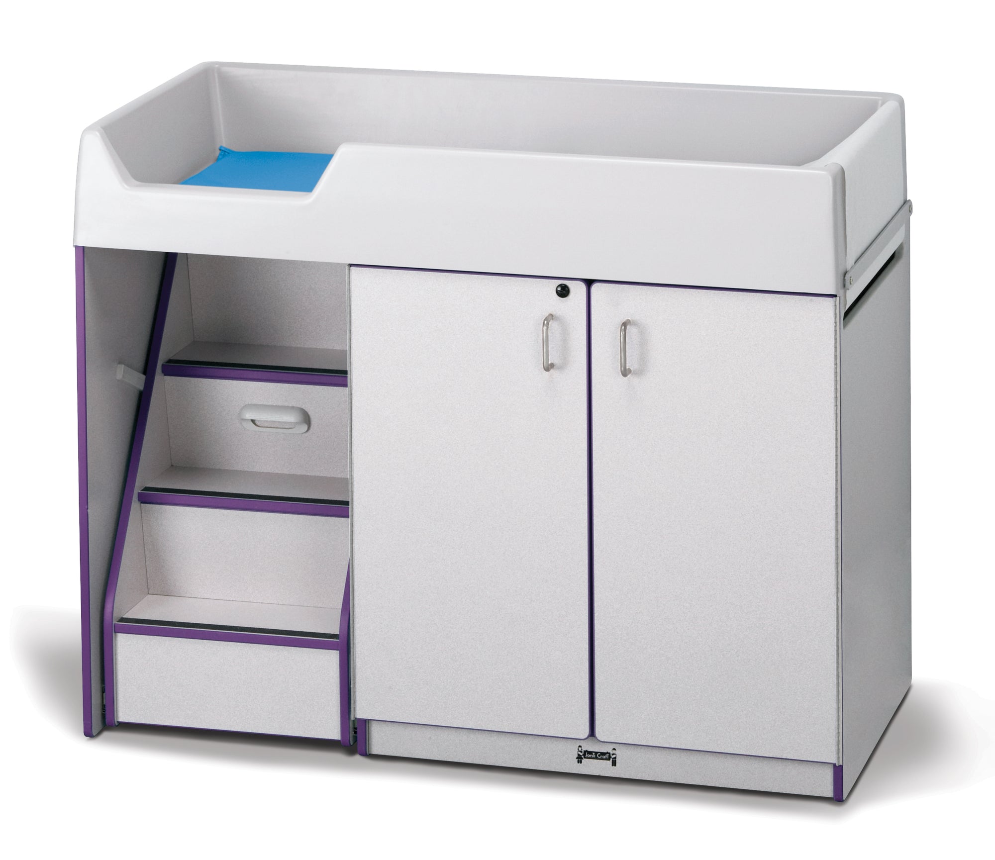 #1297 Rainbow Accents® Diaper Changer W/Stairs - Left