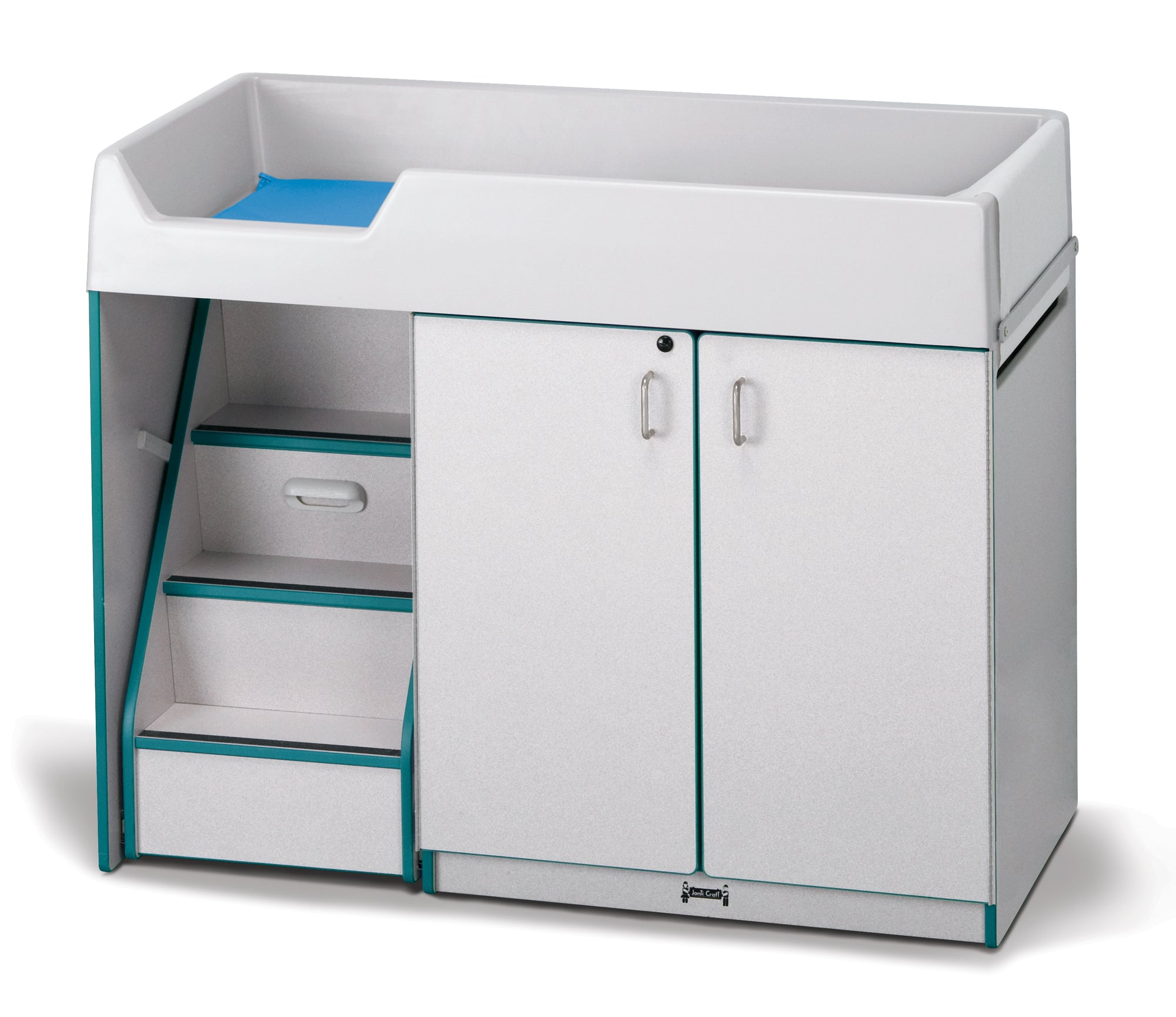 #1297 Rainbow Accents® Diaper Changer W/Stairs - Left