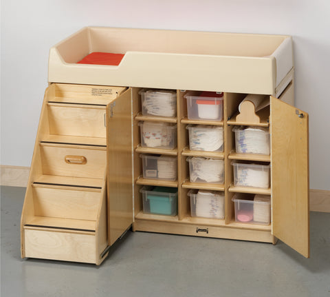 #1296 Jonti-Craft® Diaper Changer W/Stairs - Left