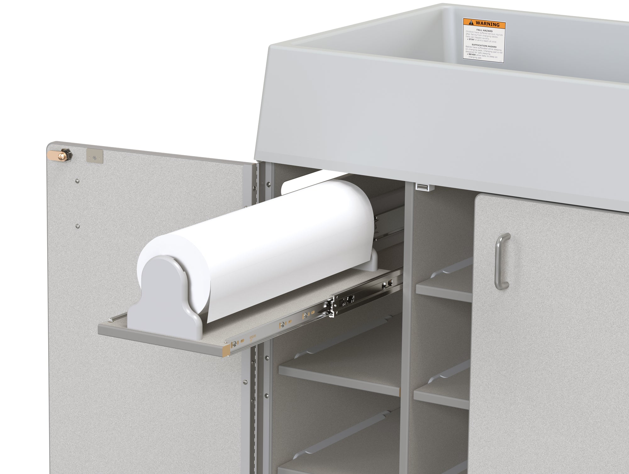 #1299 Rainbow Accents® Diaper Changer W/Stairs - Right