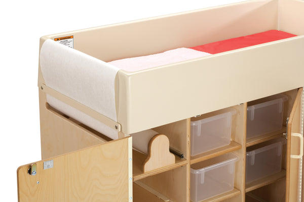 #1289 Jonti-Craft® Diaper Changer, Diaper Organizer Combo - Left