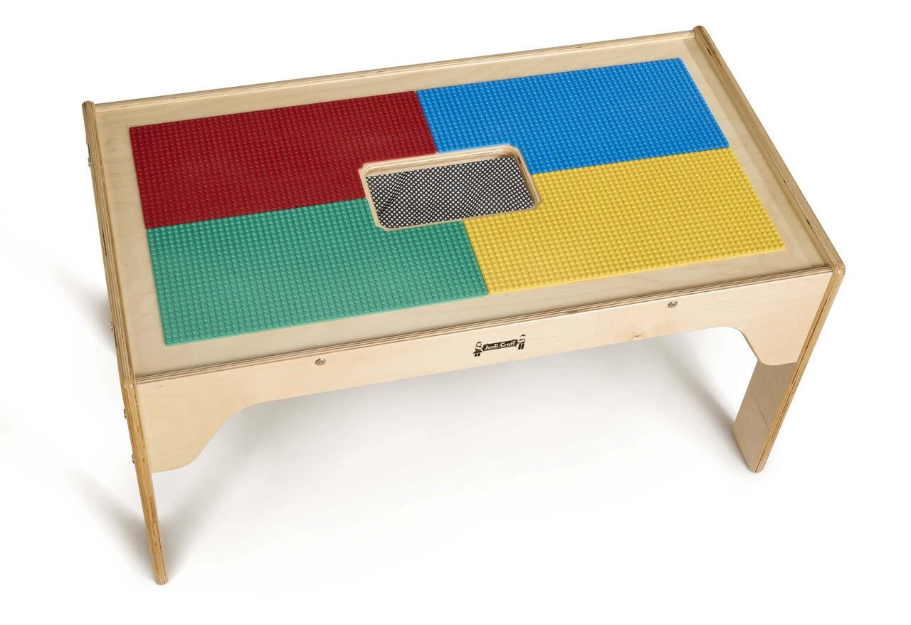 Kids LEGO® Compatible Wood Rectangle Storage Table