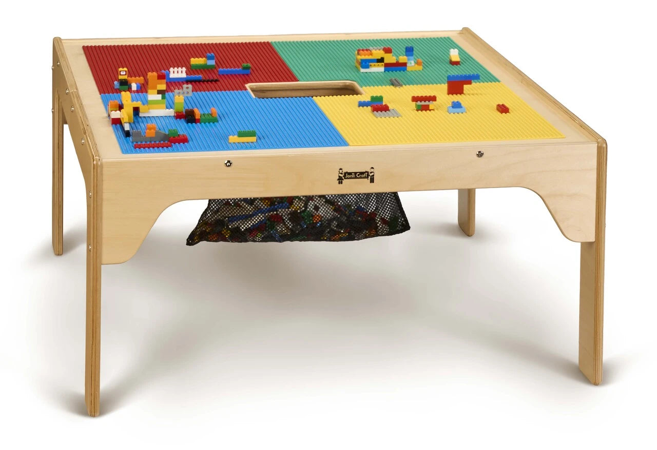Kids LEGO® Compatible Wood Short Storage Table