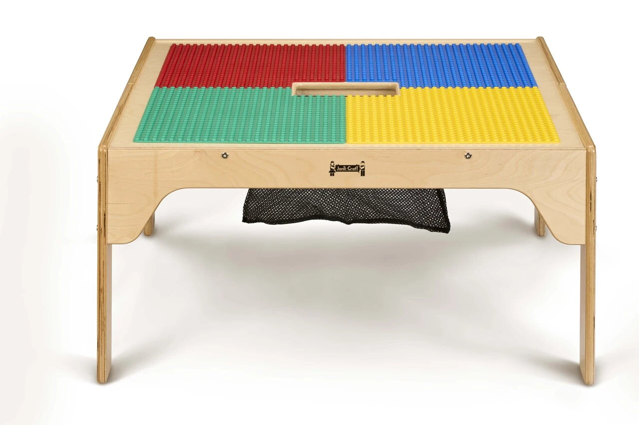 Kids DUPLO® Compatible Wood Tall Storage Table