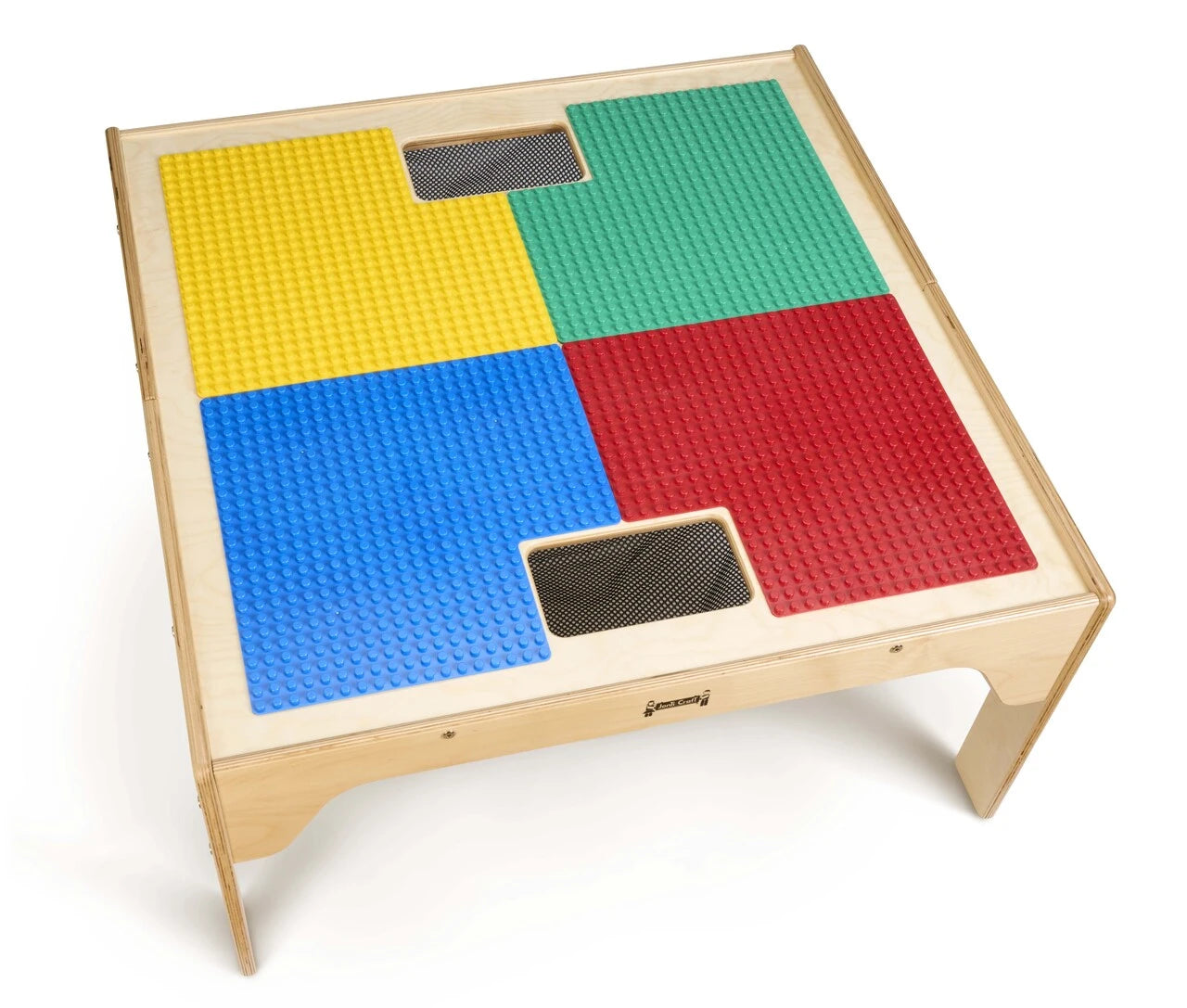Kids DUPLO® Compatible Wood Short Dual Storage Table