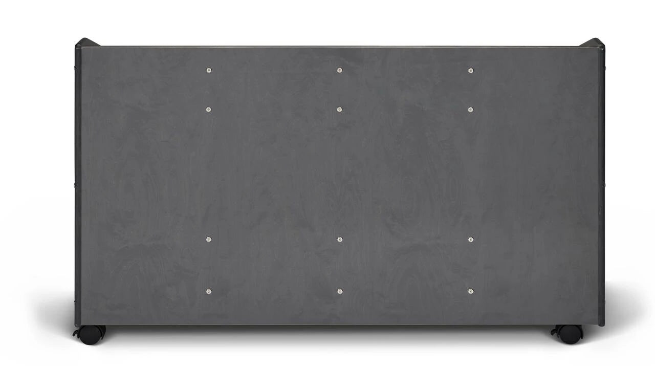 8 Section Mobile Gray Book Cart Organizer