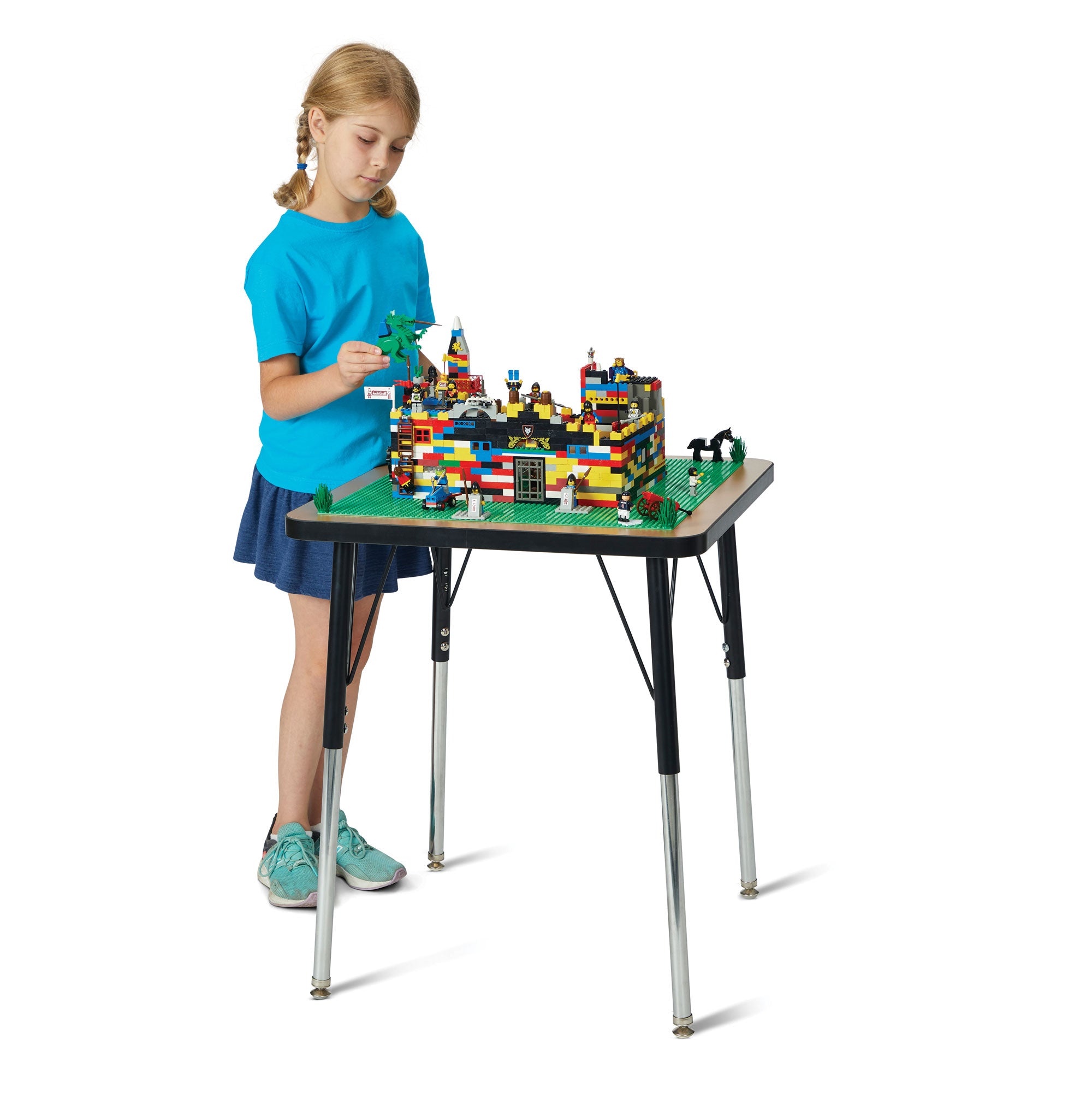 Mesa de construcción ajustable Jonti-Craft® n.° 49035 – Compatible con ladrillos tradicionales – 24-31" de alto