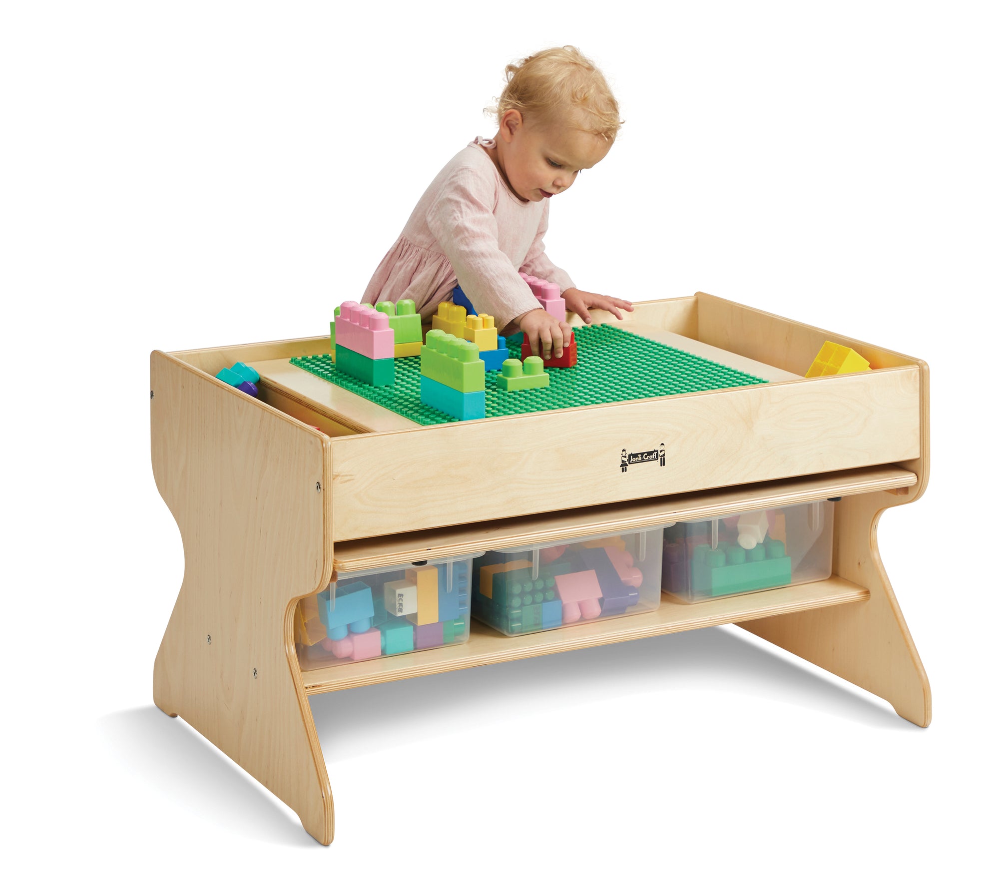 #49039 Jonti-Craft® Deluxe Building Table  - Preschool Brick Compatible
