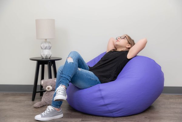 #59475 35" Round Bean Bag - Purple