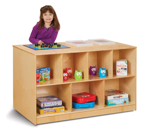 #1725 Jonti-Craft® Mobile Storage Island - Twin With Colored Trays