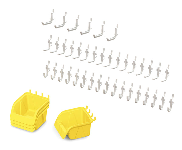 #47634 Jonti-Craft® Pegboard Hooks & Bins - 43 Piece Set