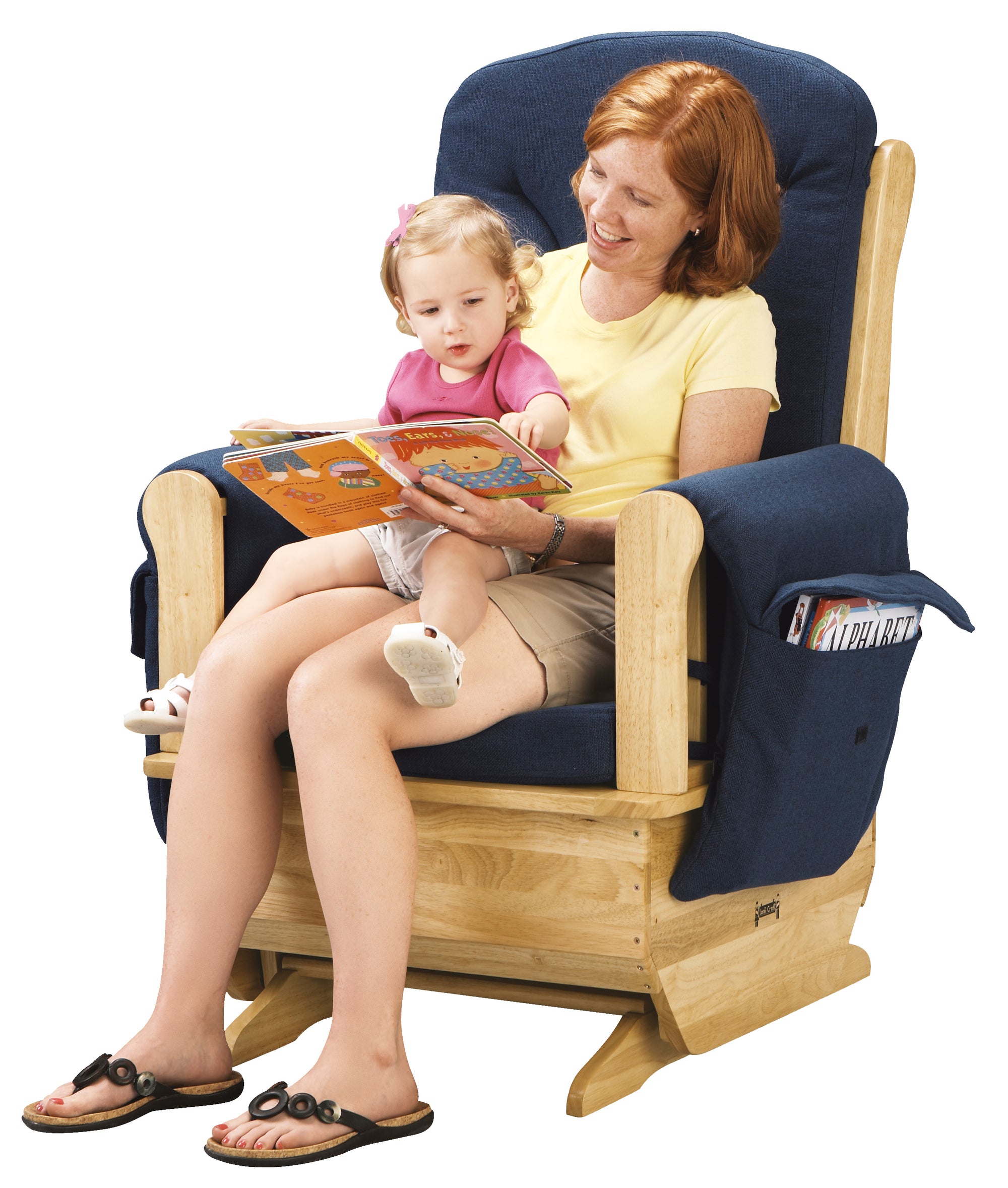 #1952 Jonti-Craft® Jonti-Craft® Glider Rocker con cojines azules