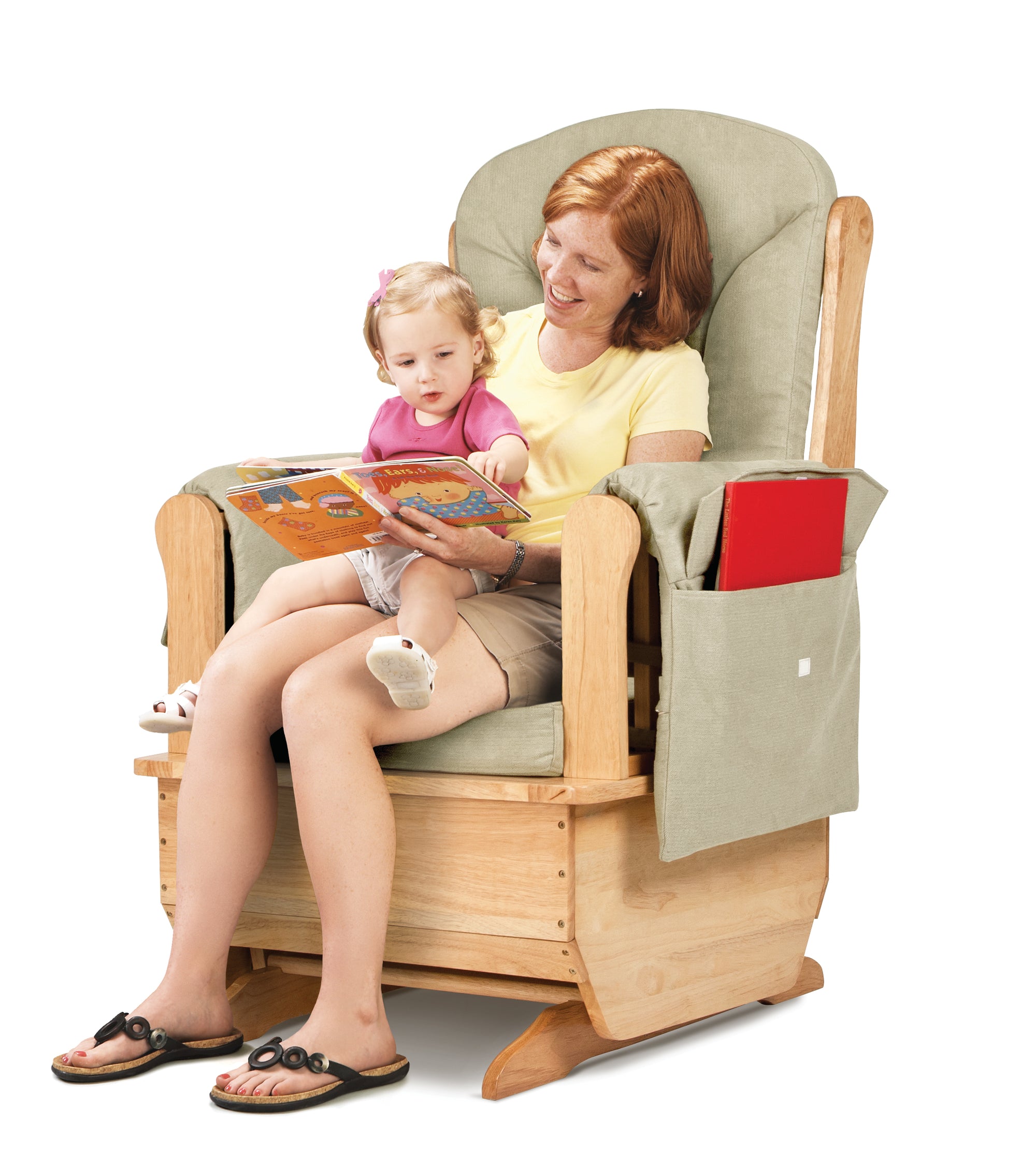 #1954 Jonti-Craft® Jonti-Craft® Glider Rocker con cojines color oliva