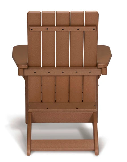 EverPlay® Kids HDPE Plastic Brown Adirondack Outdoor Patio Chair