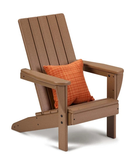 EverPlay® Kids HDPE Plastic Brown Adirondack Outdoor Patio Chair