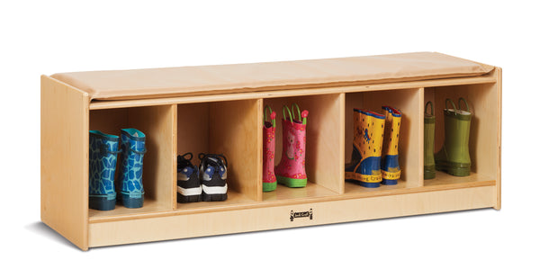 #1973 Jonti-Craft® Bench Locker - 5 Sections - Camel Cushion