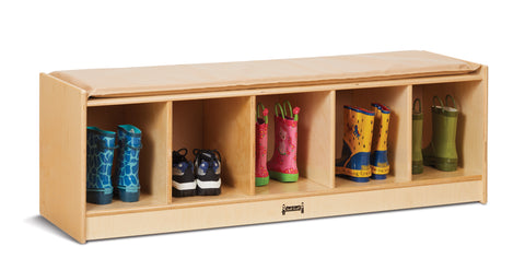 #1973 Jonti-Craft® Bench Locker - 5 Sections - Camel Cushion