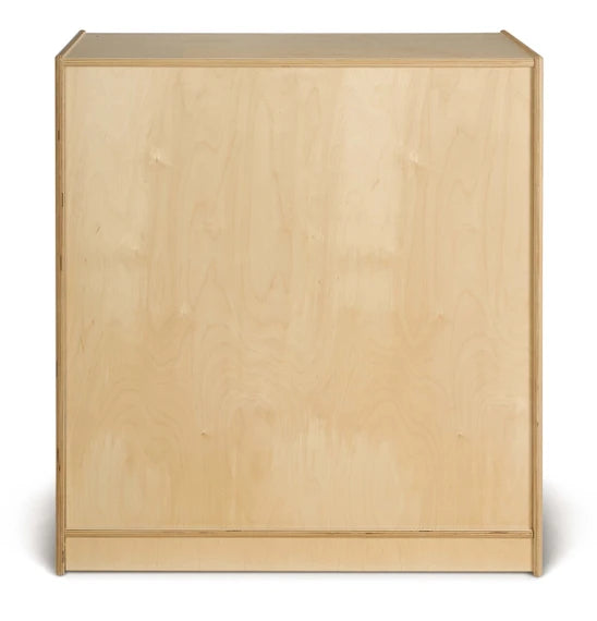 Small Lockable Wooden Storage Cabinet With Doors and Shelves