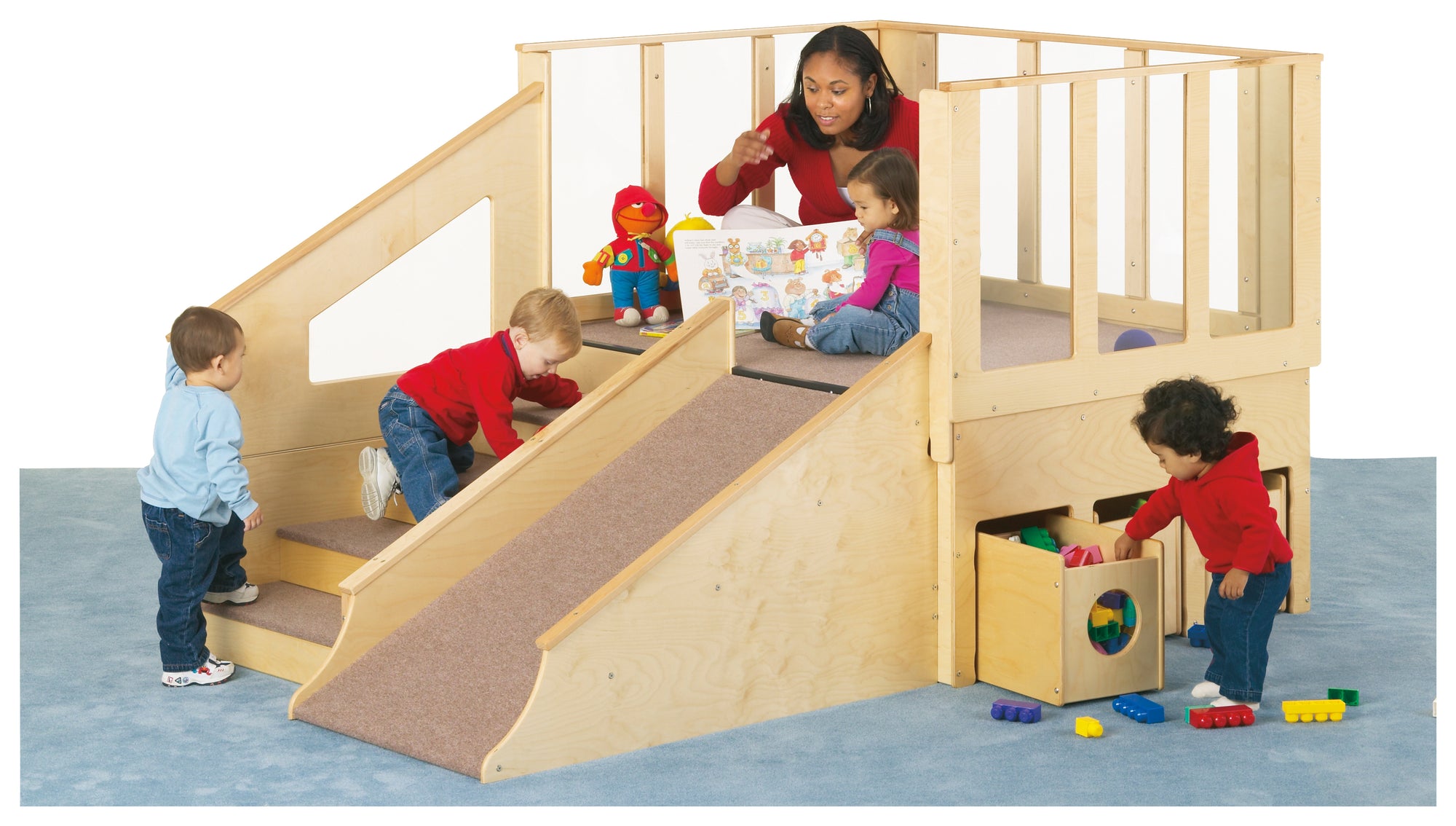 #2016 Jonti-Craft® Tiny Tots Loft - 12-24 meses con contenedores