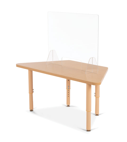 #58943 Jonti-Craft® See-Thru Table Divider Shields - 2 Station with Opening - 23.5" x 8" x 23.5"