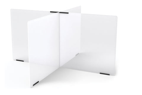 #59043 Jonti-Craft® See-Thru Table Divider Shields - 4 Station - 47.5" x 47.5" x 24"
