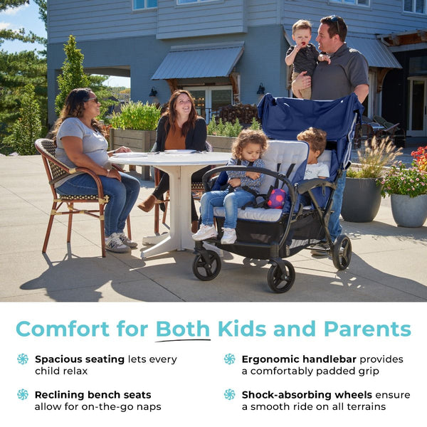 #59330 Odyessy Quad Stroller, Blue/Gray