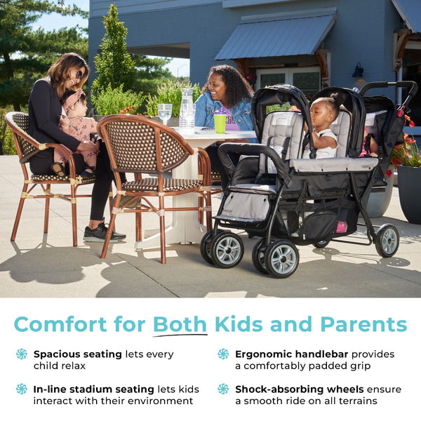 #59328 Compass Trio Stroller, Gray/Black