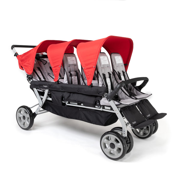 #59920 Gaggle® Jamboree 6-Passenger Stroller, Red/Black