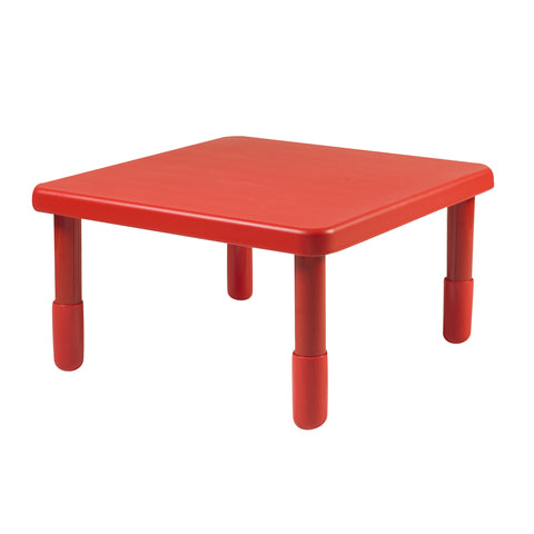 #45786 Value 28" Square Table Candy - Apple Red with 16" Legs