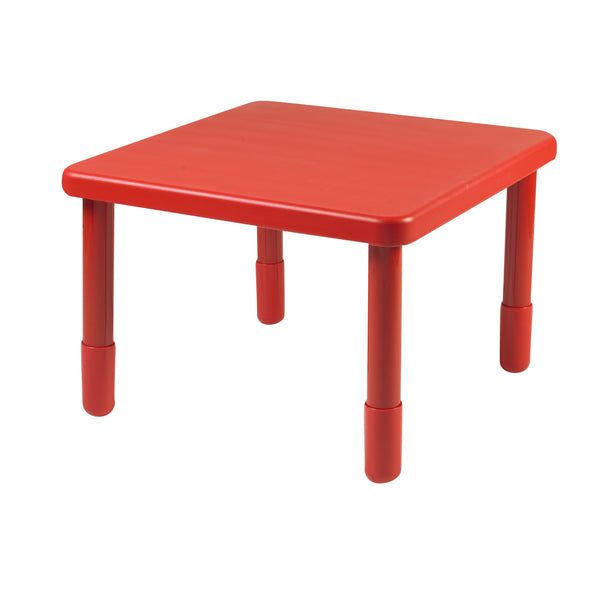 #45787 Value 28" Square Table Candy - Apple Red with 18" Legs