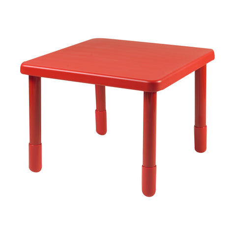 #45788 Value 28" Square Table Candy - Apple Red with 20" Legs