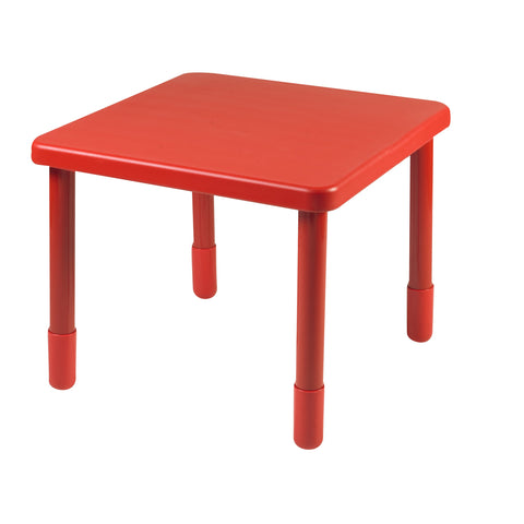 #45789 Value 28" Square Table Candy - Apple Red with 22" Legs