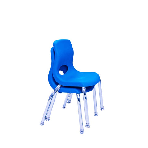 #60112 MyPosture Plus 8" Chair -Set of 2 - Blue with Chrome Legs