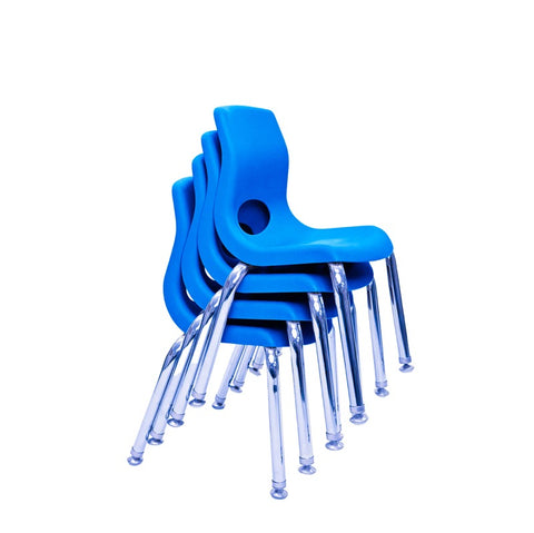 #60113 MyPosture Plus 8" Chair - Set of 4 - Blue with Chrome Legs