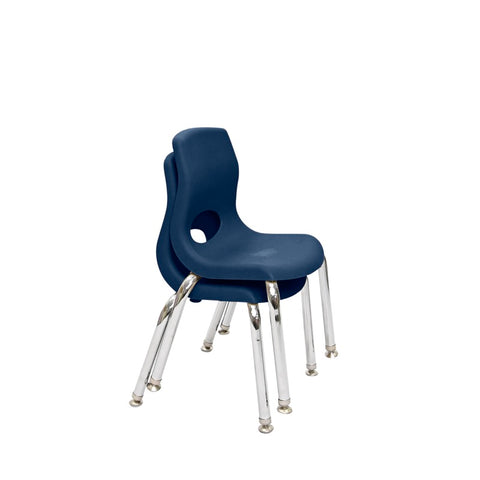 #60149 MyPosture Plus 14" Chair - Set of 2 - Navy with Chrome Legs